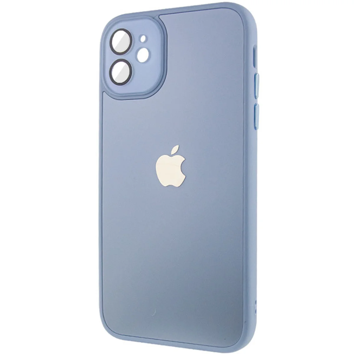 Чехол TPU+Glass Sapphire Midnight для Apple iPhone 12 (6.1") Голубой / Blue