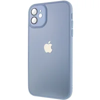 Чехол TPU+Glass Sapphire Midnight для Apple iPhone 12 (6.1") Голубой / Blue