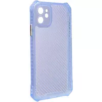 Чехол TPU Ease Carbon color series для Apple iPhone 12 (6.1") Синий / Прозрачный