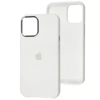 Чохол Silicone Case Metal Buttons (AA) для Apple iPhone 12 Pro / 12 (6.1") Білий / White