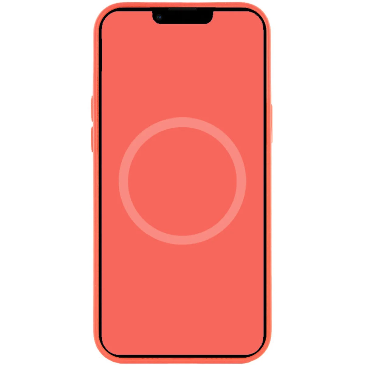 Чохол Silicone case (AAA) full with Magsafe and Animation для Apple iPhone 12 Pro / 12 (6.1 ") Помаранчевий / Pink citrus