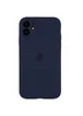 Чехол Silicone Case Full Camera Protective (AA) для Apple iPhone 12 (6.1") Темно-синий / Midnight blue / PVH