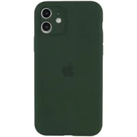 Чехол Silicone Case Full Camera Protective (AA) для Apple iPhone 12 (6.1") Зеленый / Cyprus Green / PVH