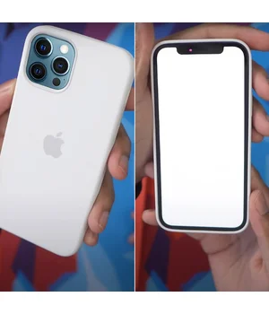 Чохол Silicone case (AAA) full with Magsafe and Animation для Apple iPhone 12 Pro / 12 (6.1 ") Білий / White