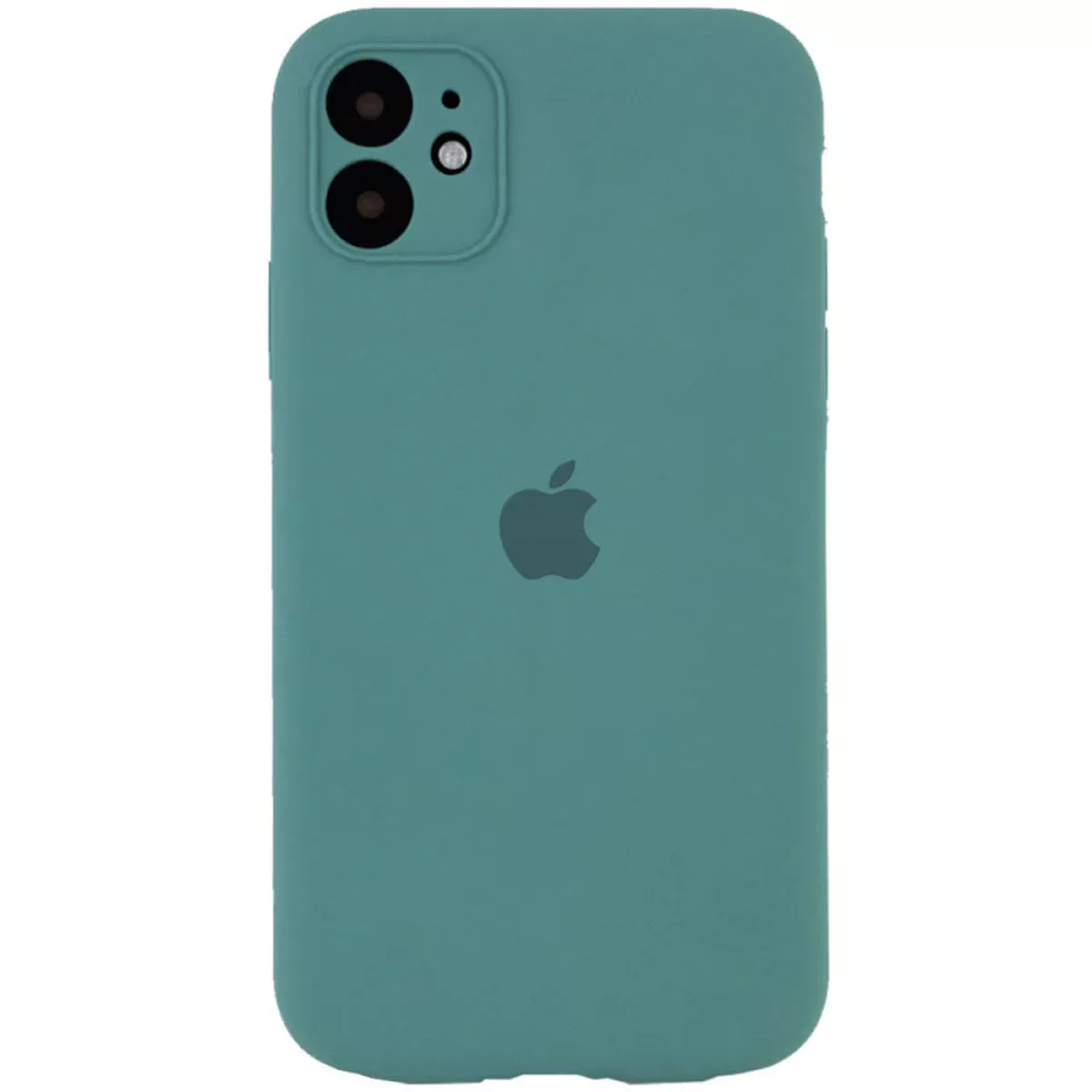 Чехол Silicone Case Full Camera Protective (AA) для Apple iPhone 12 (6.1") Зеленый / Pine green / PVH