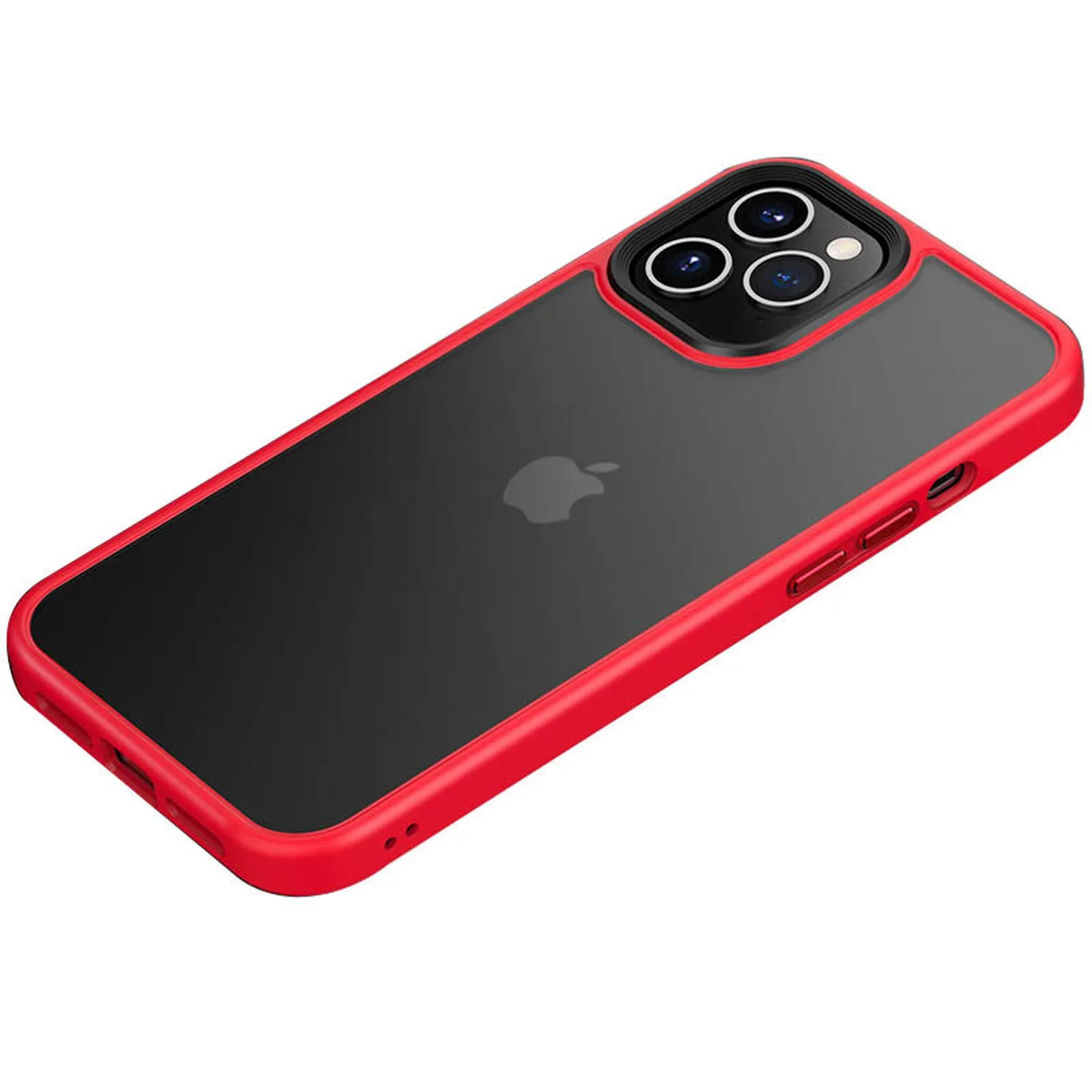TPU + PC чохол Metal Buttons для Apple iPhone 12 Pro / 12 (6.1 ") Червоний