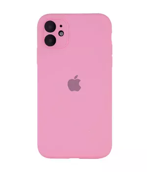 Чохол Silicone Case Full Camera Protective (AA) для Apple iPhone 12 (6.1 ") Рожевий / Light pink