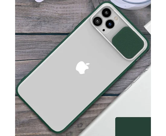 Чохол Camshield mate TPU зі шторкою для камери для Apple iPhone 12 Pro / 12 (6.1 ") Зелений