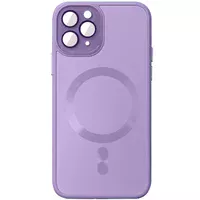 Чехол TPU+Glass Sapphire Midnight with MagSafe для Apple iPhone 12 Pro (6.1") Сиреневый / Lilac