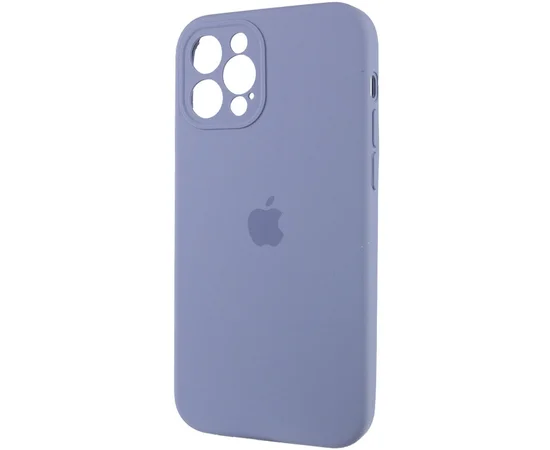 Чехол Silicone Case Full Camera Protective (AA) для Apple iPhone 12 Pro (6.1") Серый / Lavender Gray