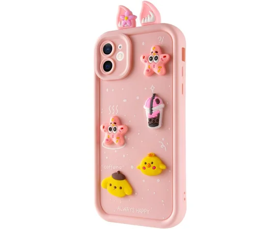 Чехол TPU Toys Case with Ears для Apple iPhone 12 (6.1") Light Pink