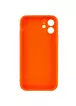 Силиконовый чехол Candy Full Camera для Apple iPhone 12 (6.1") Оранжевый / Orange