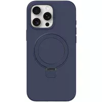 Чехол Silicone Case Full Protective NO LOGO with Ring для Apple iPhone 12 Pro / 12 (6.1") Dark Blue