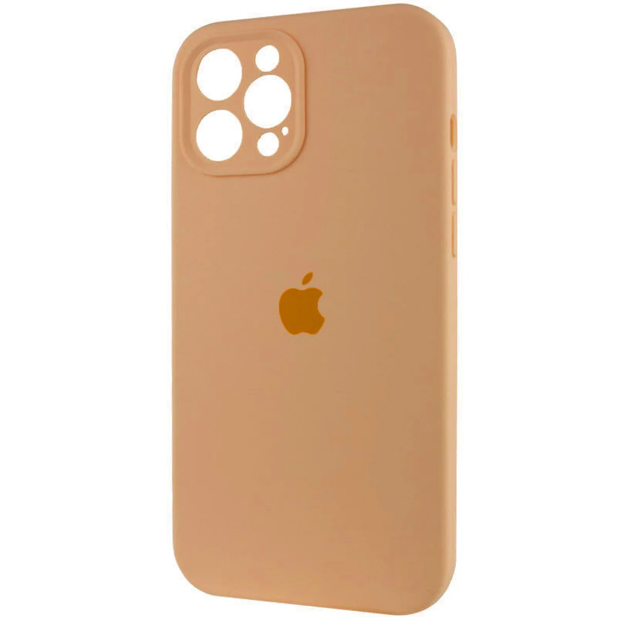 Чохол Silicone Case Full Camera Protective (AA) Apple iPhone 12 Pro (6.1") Помаранчевий / Cantaloupe