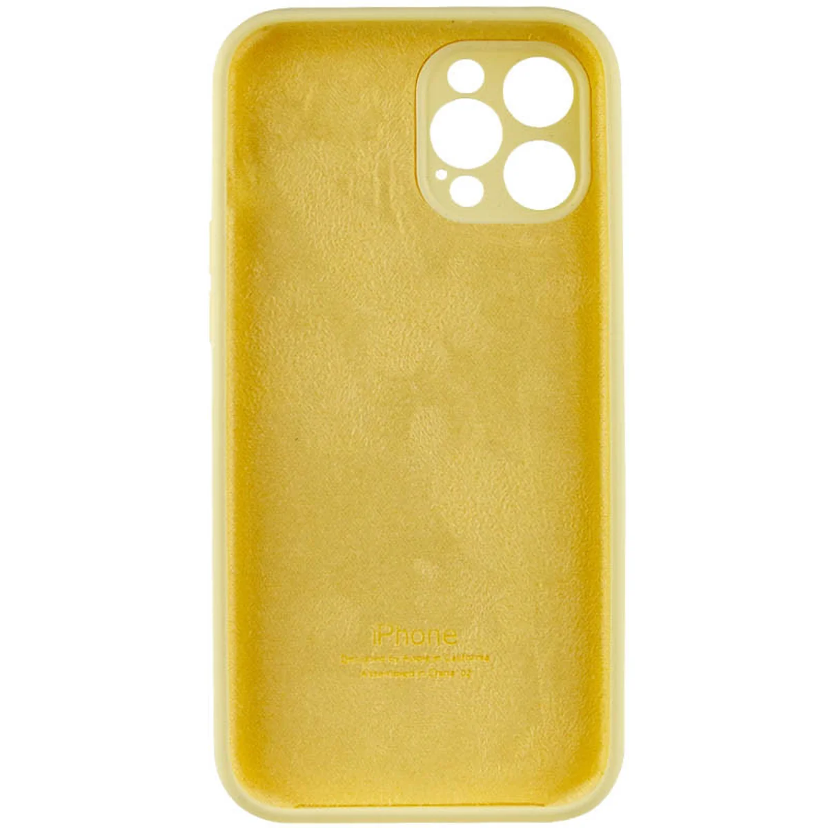 Чохол Silicone Case Full Camera Protective (AA) Apple iPhone 12 Pro (6.1") Жовтий / Mellow Yellow