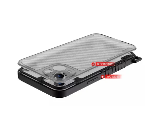 Чехол TPU+PC TRAVEL Carbon для Apple iPhone 13 mini (5.4") Черный