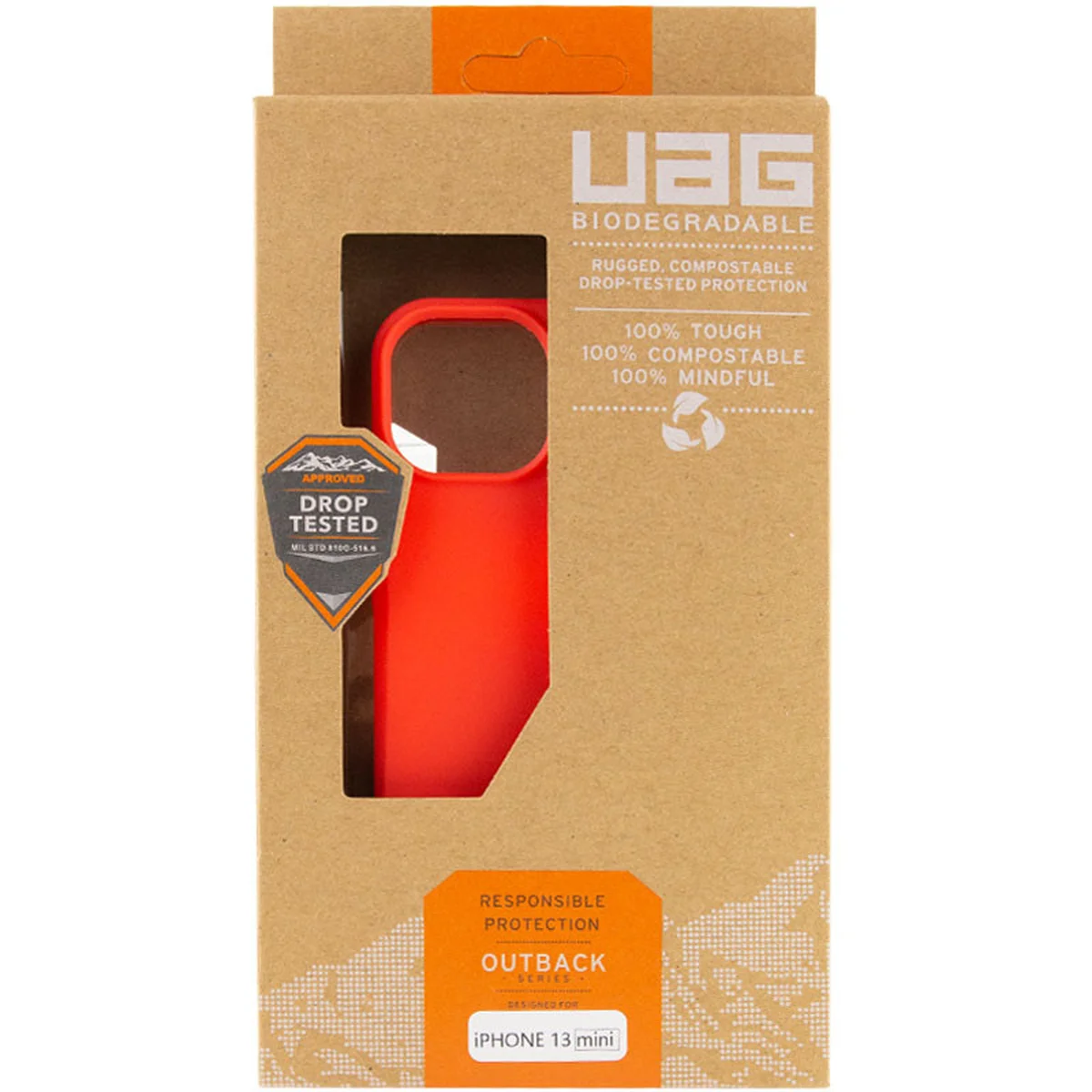 Чехол UAG OUTBACK BIO для Apple iPhone 13 mini (5.4") Красный