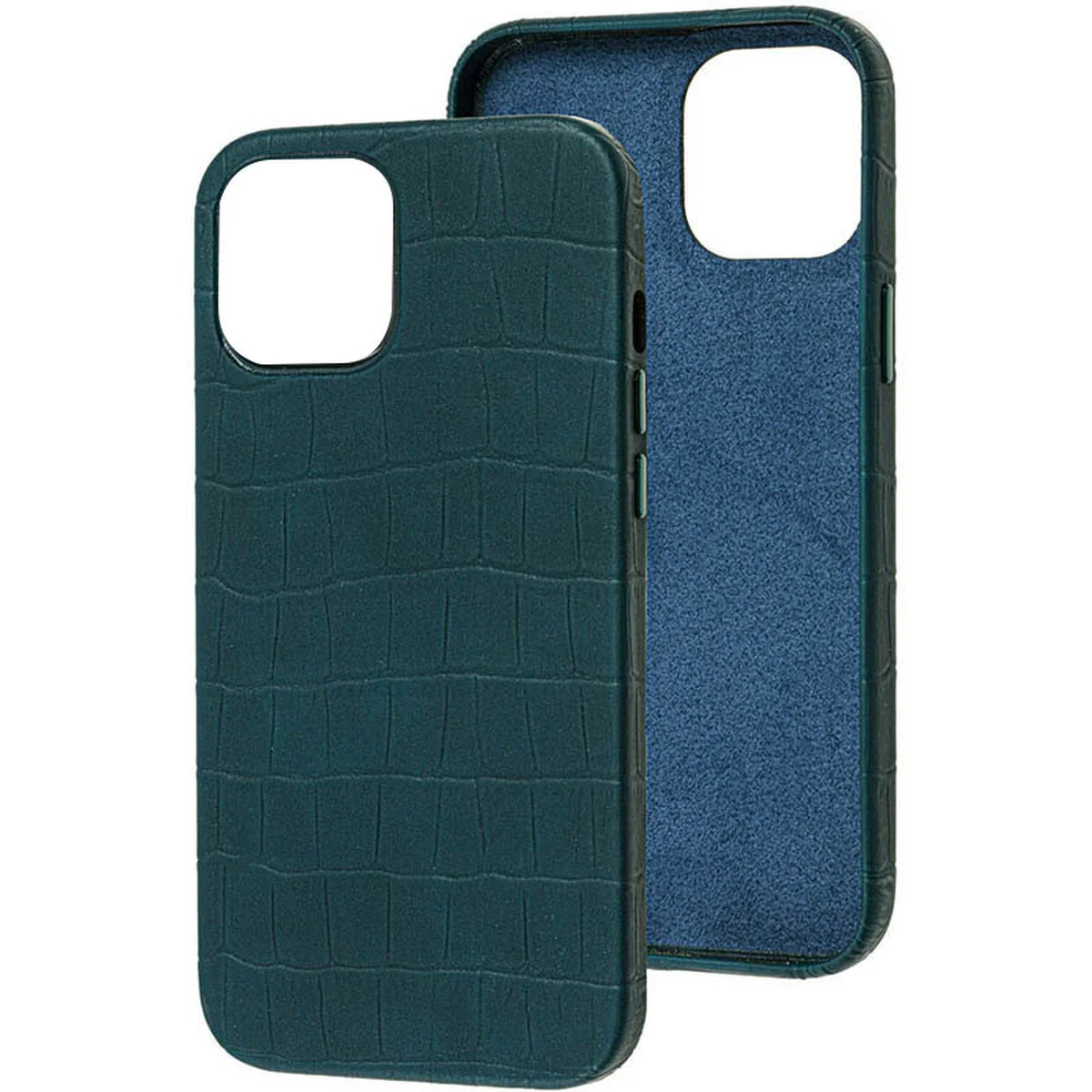Шкіряний чохол Croco Leather для Apple iPhone 13 mini (5.4") Green