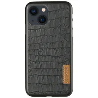 Кожаная накладка G-Case Crocodile Dark series для Apple iPhone 13 mini (5.4") Черный