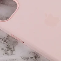 Чехол Silicone case (AAA) full with Magsafe and Animation для Apple iPhone 13 mini (5.4") Розовый / Chalk Pink