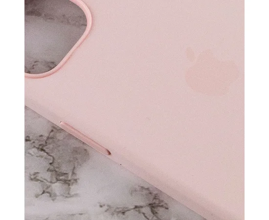 Чехол Silicone case (AAA) full with Magsafe and Animation для Apple iPhone 13 mini (5.4") Розовый / Chalk Pink