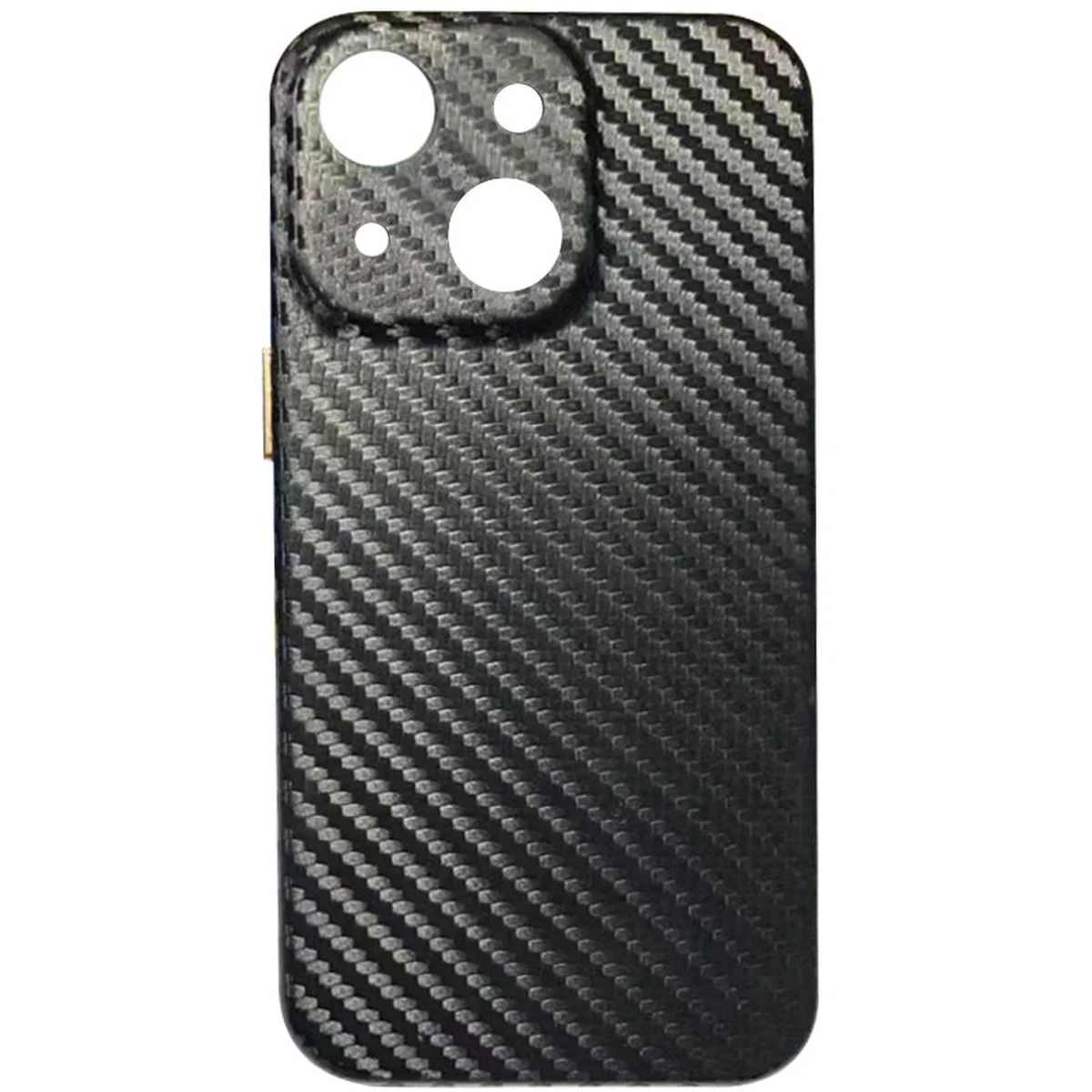 Шкіряний чохол Leather Case Carbon series для Apple iPhone 13 mini (5.4") Чорний