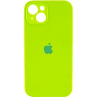 Чехол Silicone Case Full Camera Protective (AA) для Apple iPhone 13 mini (5.4") Салатовый / Neon green