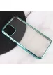 Прозрачный силиконовый чехол глянцевая окантовка Full Camera для Apple iPhone 13 mini (5.4") Зеленый