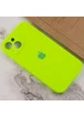 Чехол Silicone Case Full Camera Protective (AA) для Apple iPhone 13 mini (5.4") Салатовый / Neon green