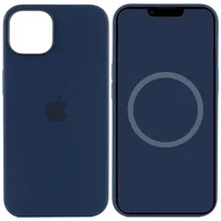 Чехол Silicone case (AAA) full with Magsafe and Animation для Apple iPhone 13 mini (5.4") Синий / Abyss Blue