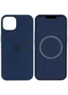 Чехол Silicone case (AAA) full with Magsafe and Animation для Apple iPhone 13 mini (5.4") Синий / Abyss Blue