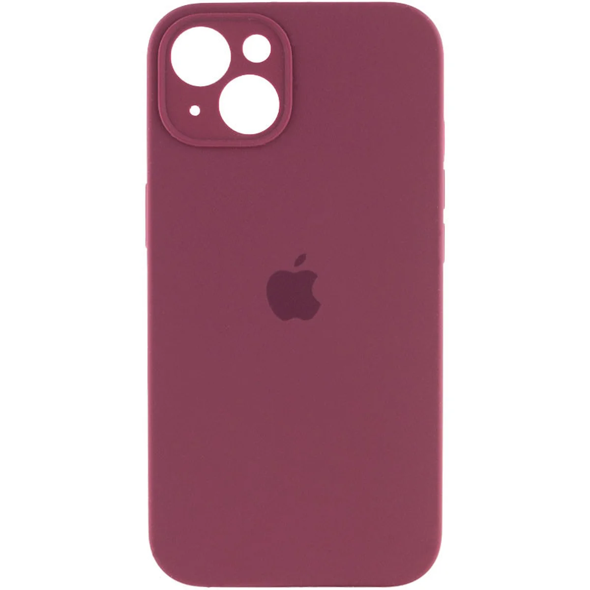 Чехол Silicone Case Full Camera Protective (AA) для Apple iPhone 13 mini (5.4") Бордовый / Plum