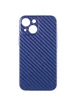 Кожаный чехол Leather Case Carbon series для Apple iPhone 13 mini (5.4") Синий
