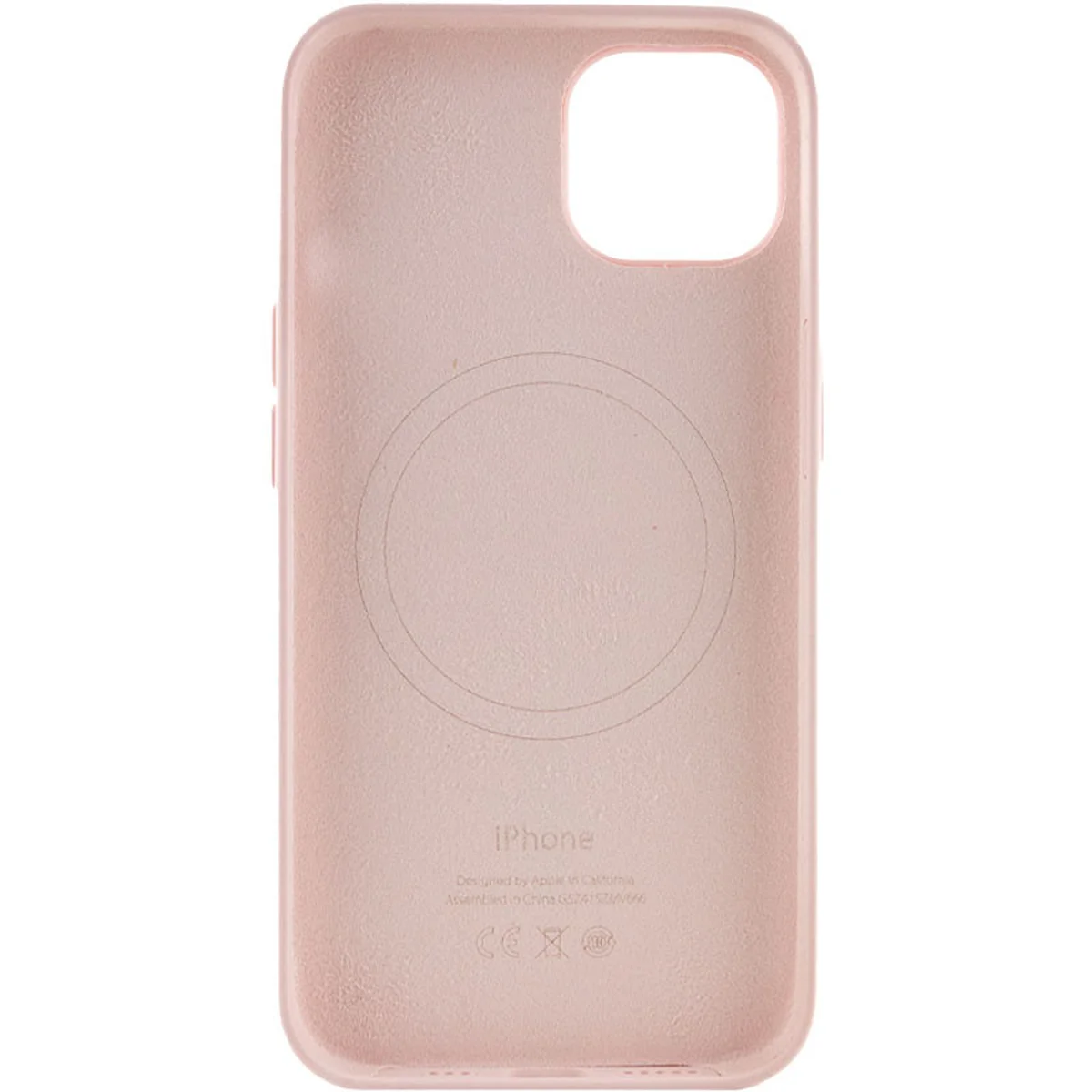 Чехол Silicone case (AAA) full with Magsafe and Animation для Apple iPhone 13 mini (5.4") Розовый / Chalk Pink