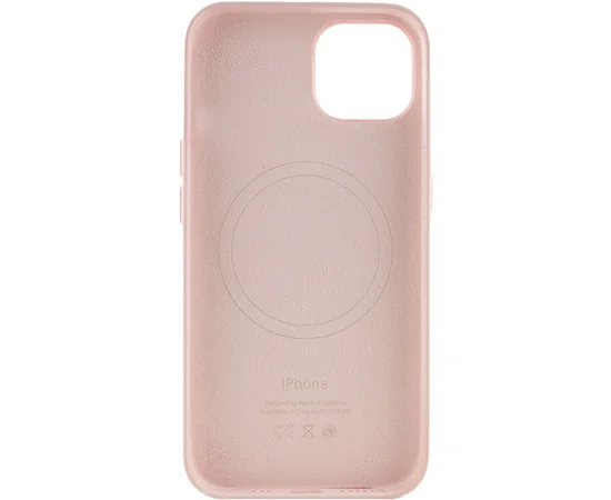 Чехол Silicone case (AAA) full with Magsafe and Animation для Apple iPhone 13 mini (5.4") Розовый / Chalk Pink