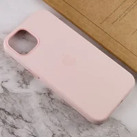 Чехол Silicone case (AAA) full with Magsafe and Animation для Apple iPhone 13 mini (5.4") Розовый / Chalk Pink