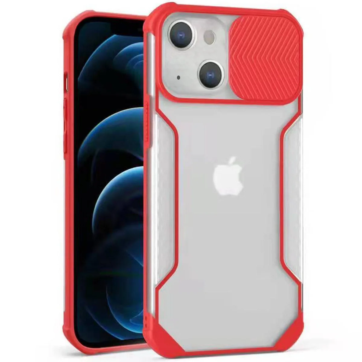 Чохол Camshield matte Ease TPU зі шторкою для Apple iPhone 13 mini (5.4") Червоний