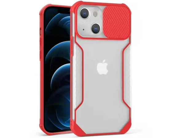 Чехол Camshield matte Ease TPU со шторкой для Apple iPhone 13 mini (5.4") Красный
