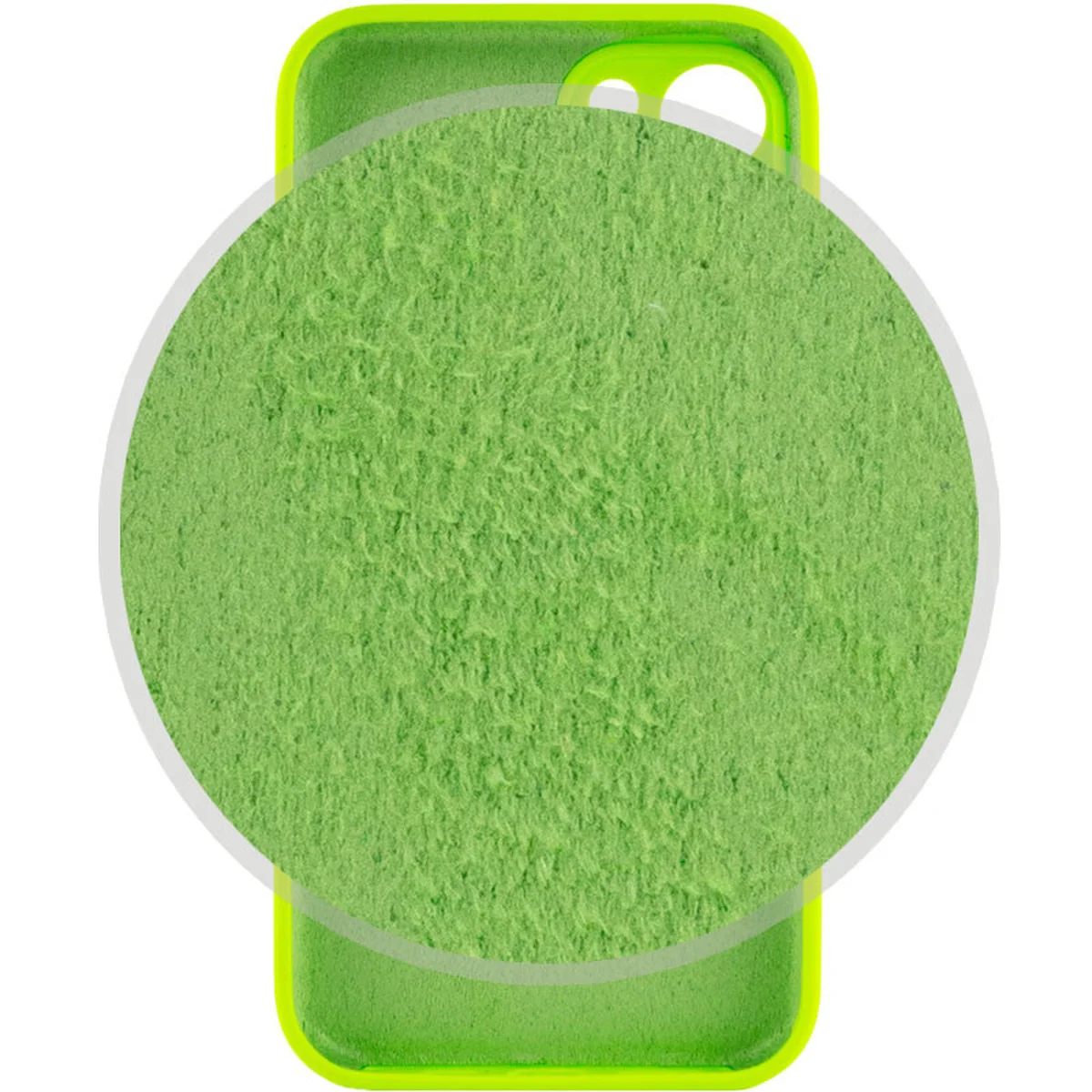 Чехол Silicone Case Full Camera Protective (AA) для Apple iPhone 13 mini (5.4") Салатовый / Neon green