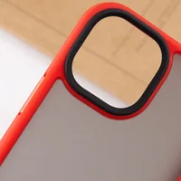 TPU+PC чехол Metal Buttons для Apple iPhone 13 mini (5.4") Красный