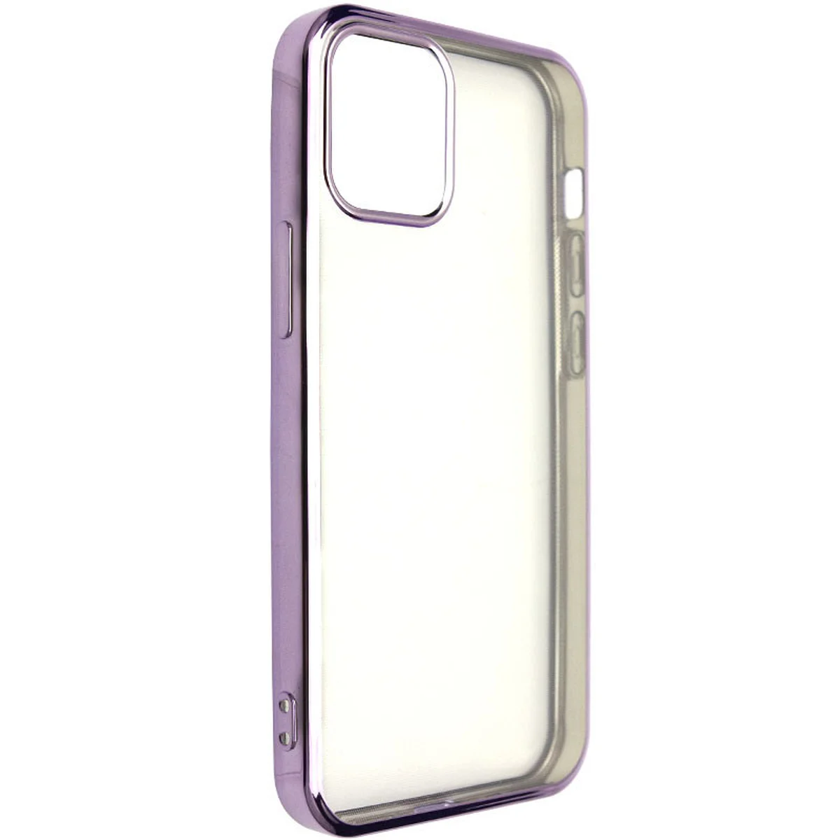 Прозорий силіконовий чохол глянсова окантовка Full Camera для Apple iPhone 13 mini (5.4") Бузковий