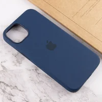 Чехол Silicone case (AAA) full with Magsafe and Animation для Apple iPhone 13 mini (5.4") Синий / Abyss Blue