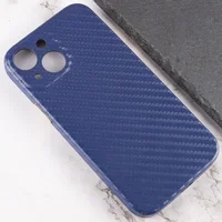 Шкіряний чохол Leather Case Carbon series для Apple iPhone 13 mini (5.4") Синій