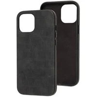 Шкіряний чохол Croco Leather для Apple iPhone 13 mini (5.4") Black