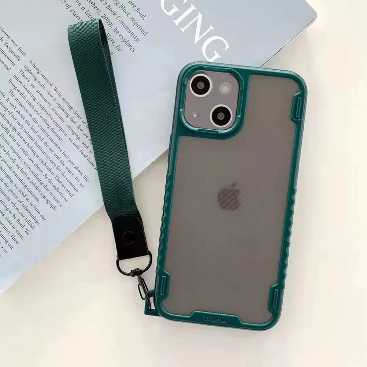 Чохол TPU+PC TRAVEL Carbon для Apple iPhone 13 mini (5.4") Зелений