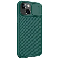 Карбоновая накладка Nillkin Camshield (шторка на камеру) для Apple iPhone 13 mini (5.4") Зеленый / Dark Green