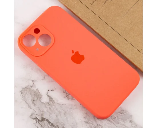 Чехол Silicone Case Full Camera Protective (AA) для Apple iPhone 13 mini (5.4") Оранжевый / Pink citrus