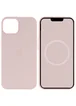 Чехол Silicone case (AAA) full with Magsafe and Animation для Apple iPhone 13 mini (5.4") Розовый / Chalk Pink