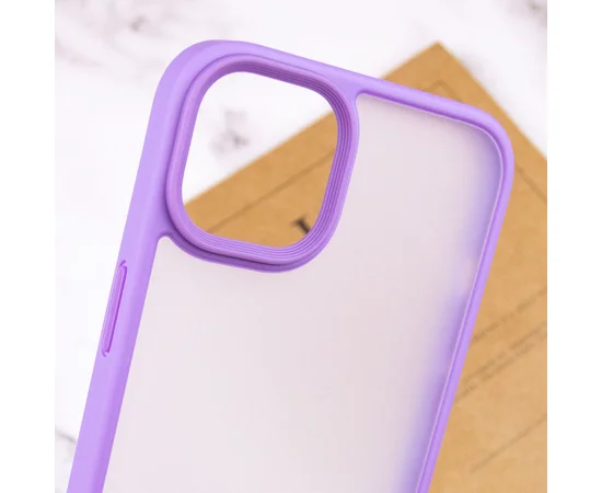 TPU+PC чехол Metal Buttons для Apple iPhone 13 mini (5.4") Сиреневый