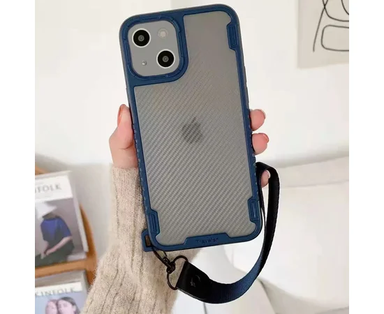 Чехол TPU+PC TRAVEL Carbon для Apple iPhone 13 mini (5.4") Синий